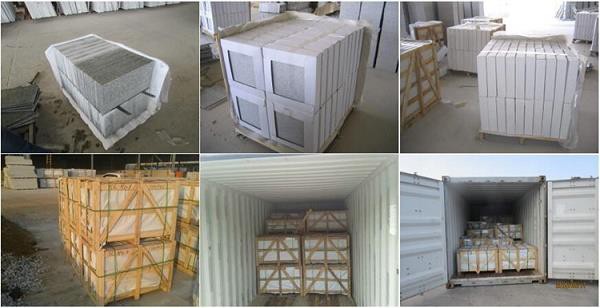 tan brown granite tiles packing &loading