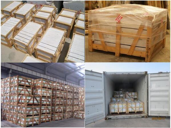 pietra grey marble tile packing & loading