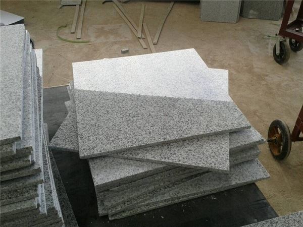 Light grey granite G603 wall tiles flamed