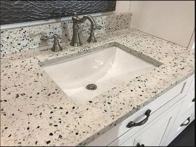 Balto deimantinio kvarco stalviršis