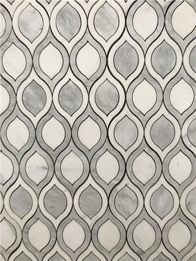 Vandens srove pjaustyta marmuro mozaika