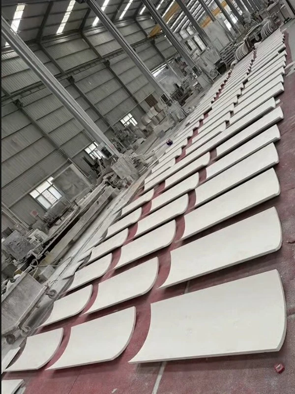 matt curved marble tiles