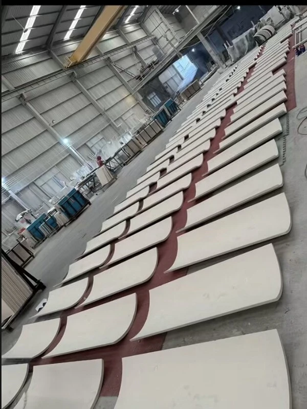 honed curved marble tiles