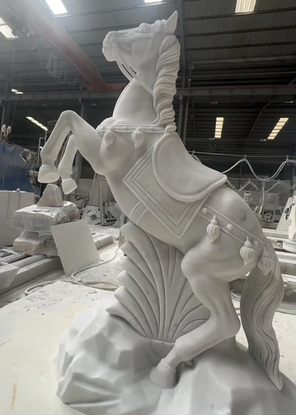 Marble Horse Sculpture
