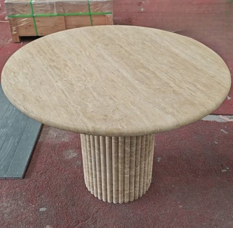Round Travertine Dining Table Round Travertine Dining Table