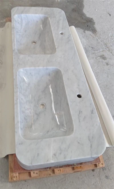 Carrara marmuro indų kriauklė